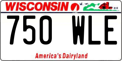 WI license plate 750WLE