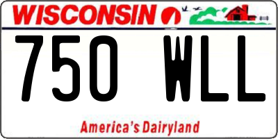 WI license plate 750WLL
