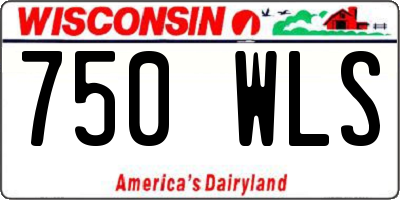 WI license plate 750WLS