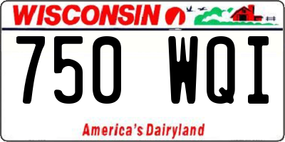 WI license plate 750WQI