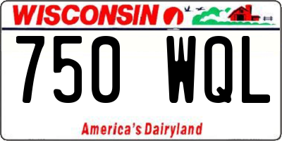 WI license plate 750WQL