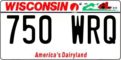 WI license plate 750WRQ
