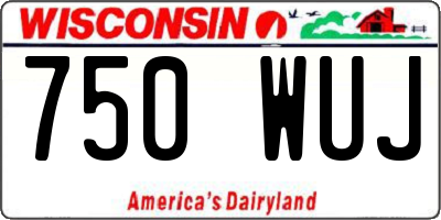 WI license plate 750WUJ