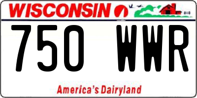 WI license plate 750WWR