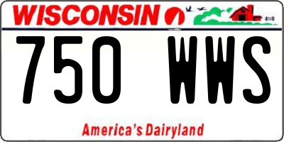 WI license plate 750WWS