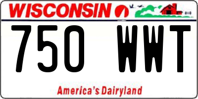 WI license plate 750WWT