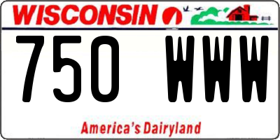 WI license plate 750WWW
