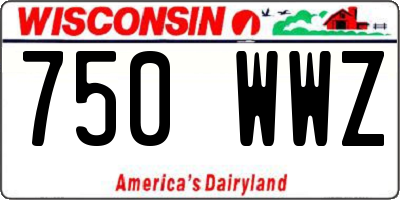 WI license plate 750WWZ