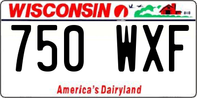 WI license plate 750WXF