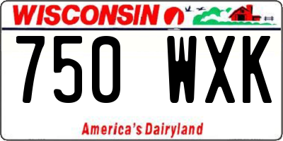 WI license plate 750WXK