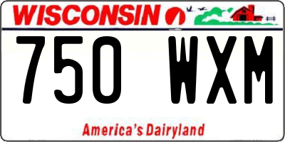 WI license plate 750WXM