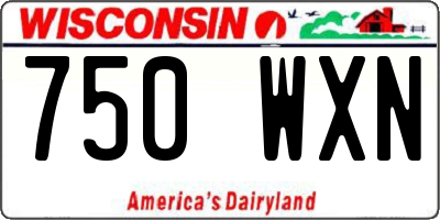 WI license plate 750WXN