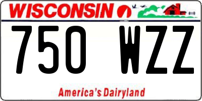 WI license plate 750WZZ