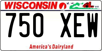 WI license plate 750XEW