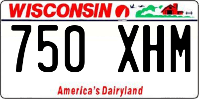 WI license plate 750XHM