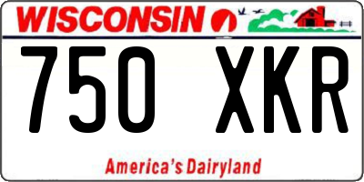 WI license plate 750XKR
