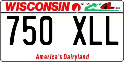 WI license plate 750XLL