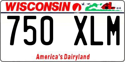 WI license plate 750XLM