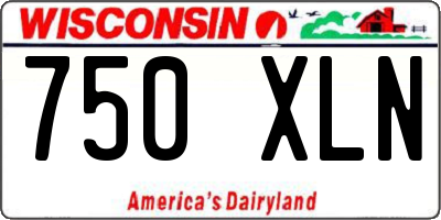 WI license plate 750XLN