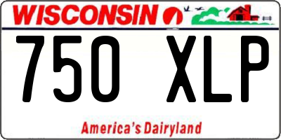 WI license plate 750XLP