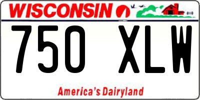 WI license plate 750XLW