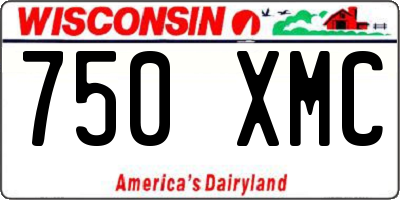 WI license plate 750XMC