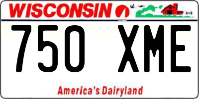 WI license plate 750XME
