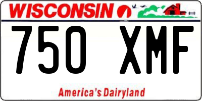 WI license plate 750XMF