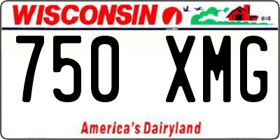 WI license plate 750XMG