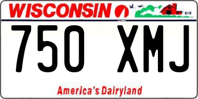 WI license plate 750XMJ