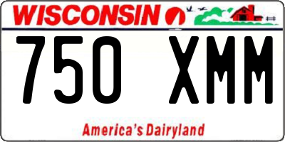 WI license plate 750XMM