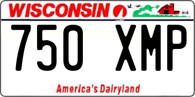 WI license plate 750XMP