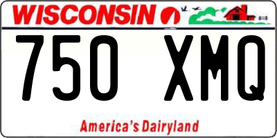 WI license plate 750XMQ