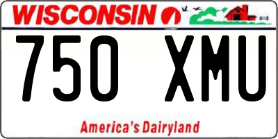 WI license plate 750XMU