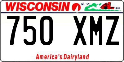 WI license plate 750XMZ
