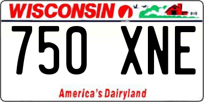 WI license plate 750XNE