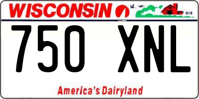 WI license plate 750XNL