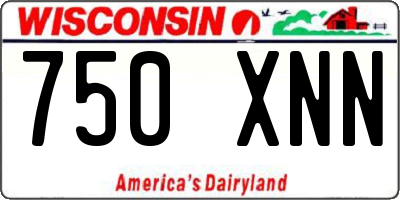 WI license plate 750XNN