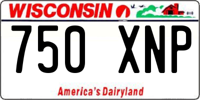 WI license plate 750XNP