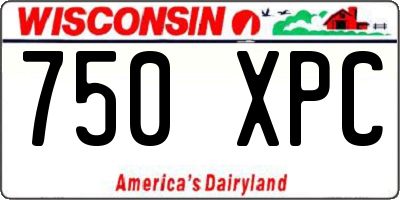 WI license plate 750XPC