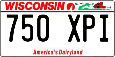 WI license plate 750XPI