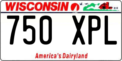 WI license plate 750XPL
