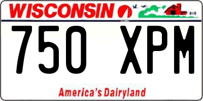 WI license plate 750XPM