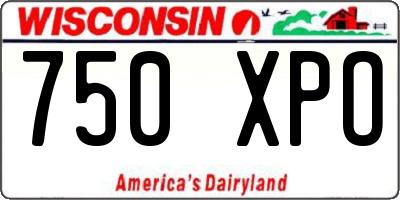 WI license plate 750XPO