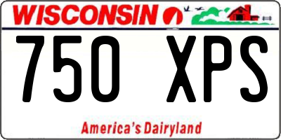 WI license plate 750XPS