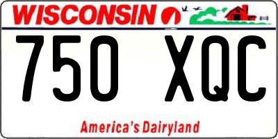 WI license plate 750XQC