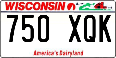 WI license plate 750XQK