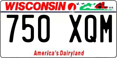 WI license plate 750XQM
