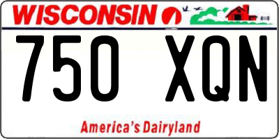 WI license plate 750XQN