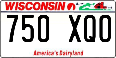 WI license plate 750XQO
